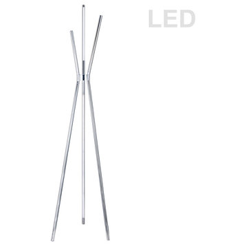 Cerena 4-Light Floor Lamp, Polished Chrome