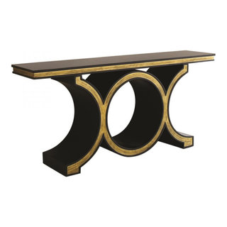 Link Black/Gold Console - Contemporary - Console Tables - by Lighting ...