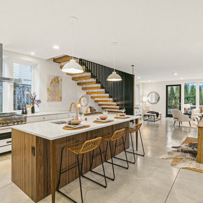 Inspiration for a scandinavian home design remodel in Seattle
