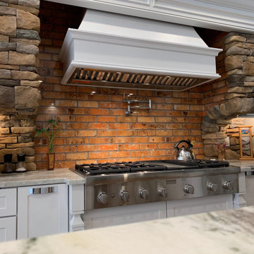 IMAGIO Weathered Brick Solid Glass Kitchen Backsplash
