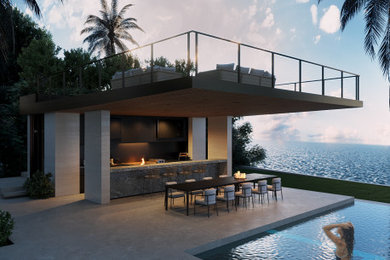 Inspiration for a modern exterior home remodel in Miami