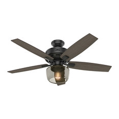 Hunter Fan Company 52" Bennett Matte Black Ceiling Fan With Light and Remote