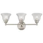 Livex Lighting - Moreland 3 Light Brushed Nickel Vanity Sconce - Bring a refined lighting style to your bath area with this Moreland collection three light vanity sconce. Shown in a brushed nickel finish and clear glass.