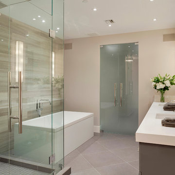 Neutral Color Scheme for Contemporary Bathrooms