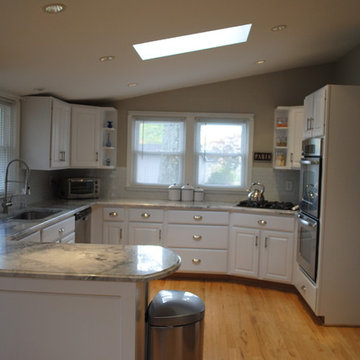 Making an oak kitchen white- Our updated kitchen
