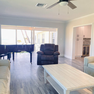 Living Room: Modern Coastal Condo Transformation