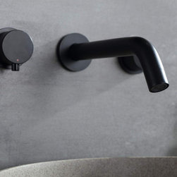 Matte Black Wall Mount Solid Brass Bathroom Faucet - Bathroom Sink Faucets