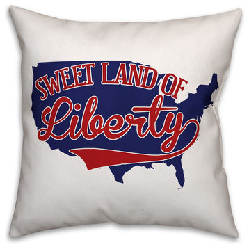 Sweet Land of Liberty 18x18 Throw Pillow