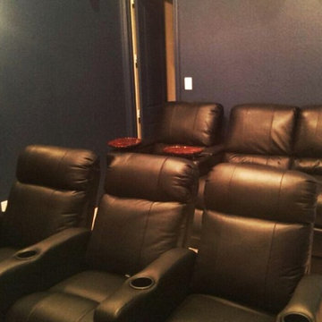Leather Theater Seating with Riser