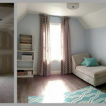 Blue Attic Wall Paint