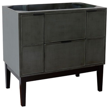 36" Single Vanity, Linen Gray Finish - Cabinet Only