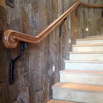 Stone Exterior and Hardscape in New Big Bear Home