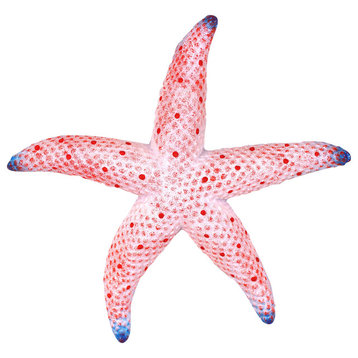 Sea Star Red Starfish Wall Decor 9 Inch Resin Plaque
