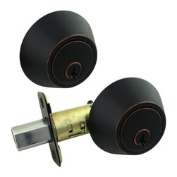 Cosmas - Cosmas Oil Rubbed Bronze Deadbolt, Double-Cylinder - Door Locks