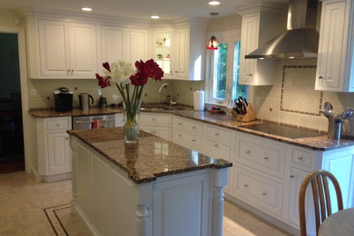 Elegant kitchen photo in Boston