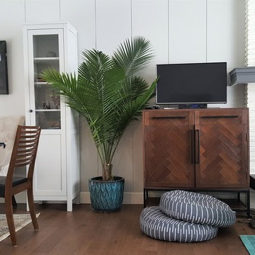 Rustic Midcentury Living & Dining Room