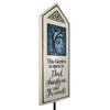 Ceramic Tile Garden Stake: God, Sunshine, Friends Quote, American Made
