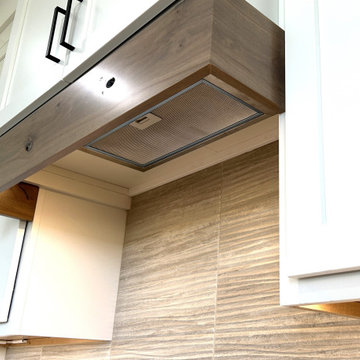 Shoji White and Rustic Beech Almond Kitchen Design