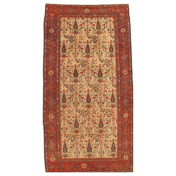 Hamadan Collection Hand-Knotted Lamb's Wool Area Rug, 7'8"x14'11"