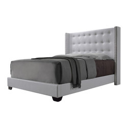 DG Casa - Savoy White Wing Back Bed - Panel Beds