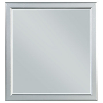 Simple Platinum Wooden Mirror