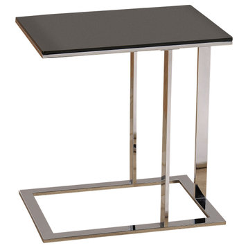 Metal And Glass Rectangular Accent Table