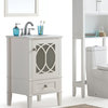 Paige 20 inch Bath Vanity with White Engineered Quartz Marble Top