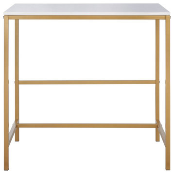 Safavieh Viv Glossy Wooden Desk, White/Gold