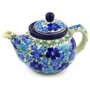 Polmedia Polish Pottery 13 oz. Stoneware Tea Or Coffee Pot