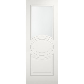 Slab Door Panel Opaque Glass / Mela 7012 Matte White / Finished Doors, 18" X 96"