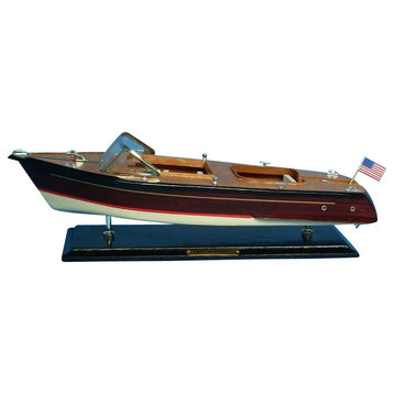 Chris Craft Runabout 20'', Model Power Boat, Model Ship, Nautical Decoration
