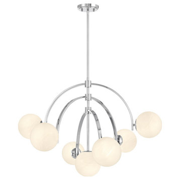 Marias Seven Light Chandelier in Polished Chrome