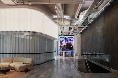 Hallway - large contemporary hallway idea in Sydney