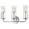 Wen2rth 3-Light, Wall Sconce, Polished Nickel