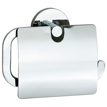 Loft Toilet Roll Holder With Cover Chrome