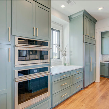 Sage green kitchen