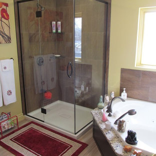 Bäder mit Whirlpool und Schieferfliesen Ideen, Design & Bilder - August