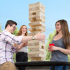 Classic Giant Wooden Tower Blocks Stacking Game With Nylon Carrying Case
