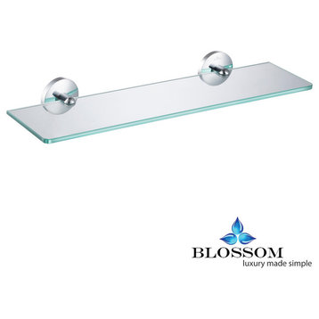 Blossom Glass Shelf, Chrome