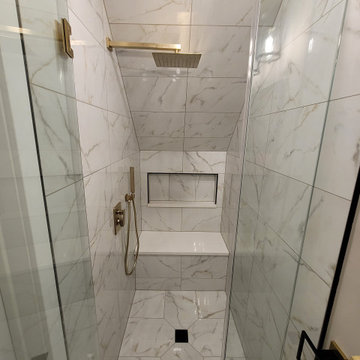 Powder Room to Full Bathroom Conversion - Small Space