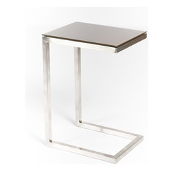Safari Cee Satin Nickel Side Table | Wenge - Coffee Tables