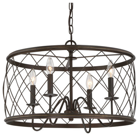 Quoizel RDY2821 Dury 4 Light 21-1/2"W Taper Candle Chandelier - Palladian