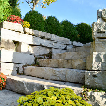 Barrington Backyard Stairway Landscape