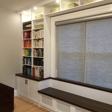Home Office, Bookshelves and Window Seat