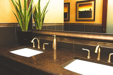 Inspiration for a contemporary bathroom remodel in Austin