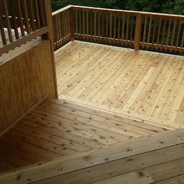 3 level cedar deck