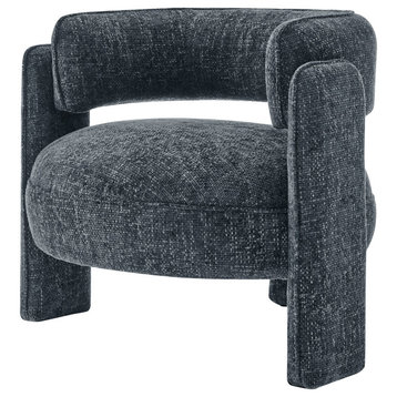 Rebecca Fabric Accent Arm Chair, Grenada Charcoal