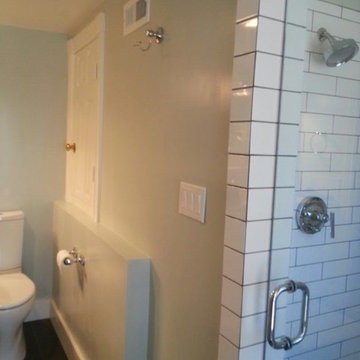Emerald hills basement storage turned guest bath