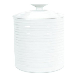 Portmeirion Sophie Conran White Large Canister - Contemporary - Kitchen ...