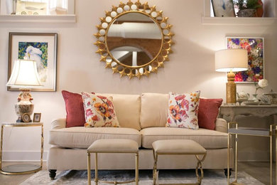 Inspiration for a transitional living room remodel in Other